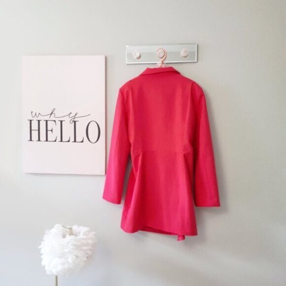 NWT Zara raspberry pink cut out blazer dress, XXL - Picture 6 of 6